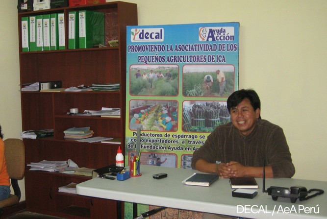 Eddy Cucho Pacheco, pequeño productor de espárragos en Ica.